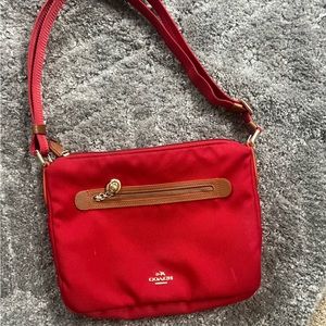 Coach red crossbody bag